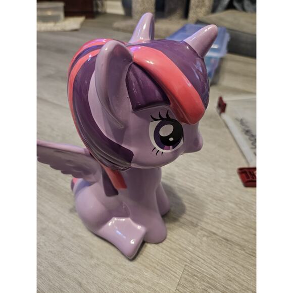 My Little Pony Twilight Sparkle 9.5” Ceramic Piggy Coin Bank Hasbro 2014 - Picture 3 of 10